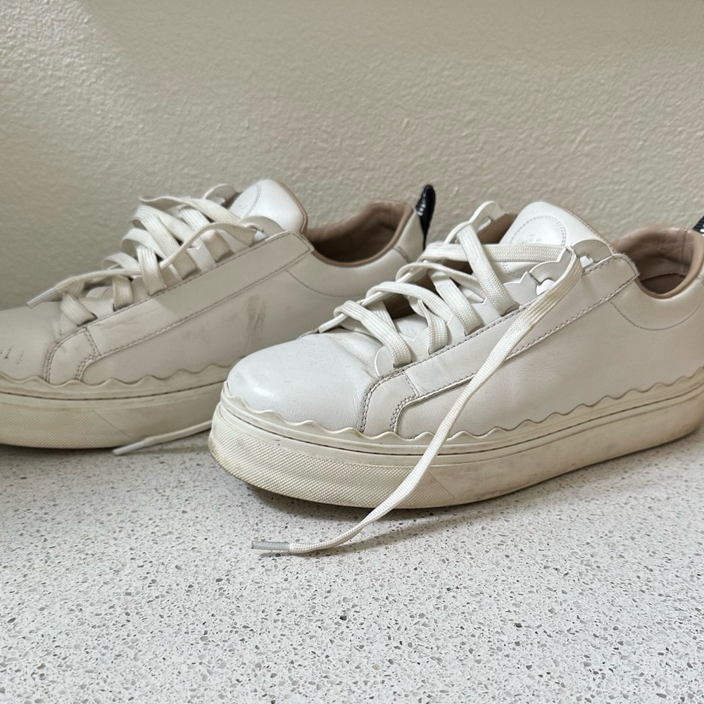 Chloé Lauren Leather Trainers